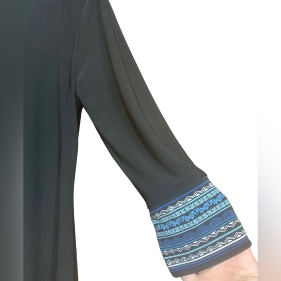 WHBM Reversible Dress Womens XS Black/Floral Form-Fitting Silky Knee Length - Picture 5 of 8